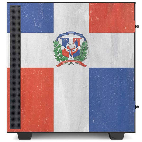 Dominican Republic Flag Distressed NZXT H510 Compact ATX Mid-Tower Case Skin